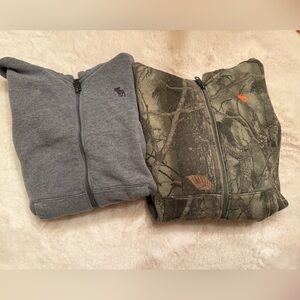 Abercrombie Kids Camouflage and Gray Hoodies